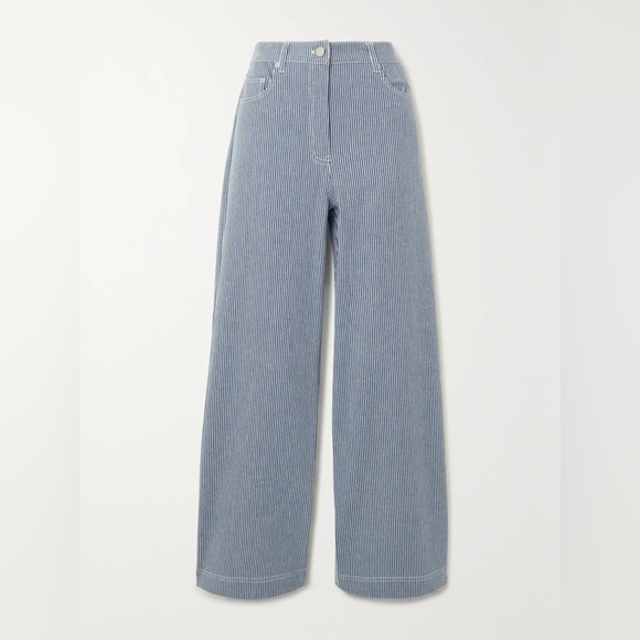 Remain Birger Christensen Blue Stripe Trouser - Picture 4 of 9